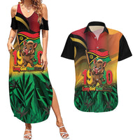 Vanuatu Independence Day Couples Matching Summer Maxi Dress and Hawaiian Shirt Chibi Boar Proud To Be A Ni-Van