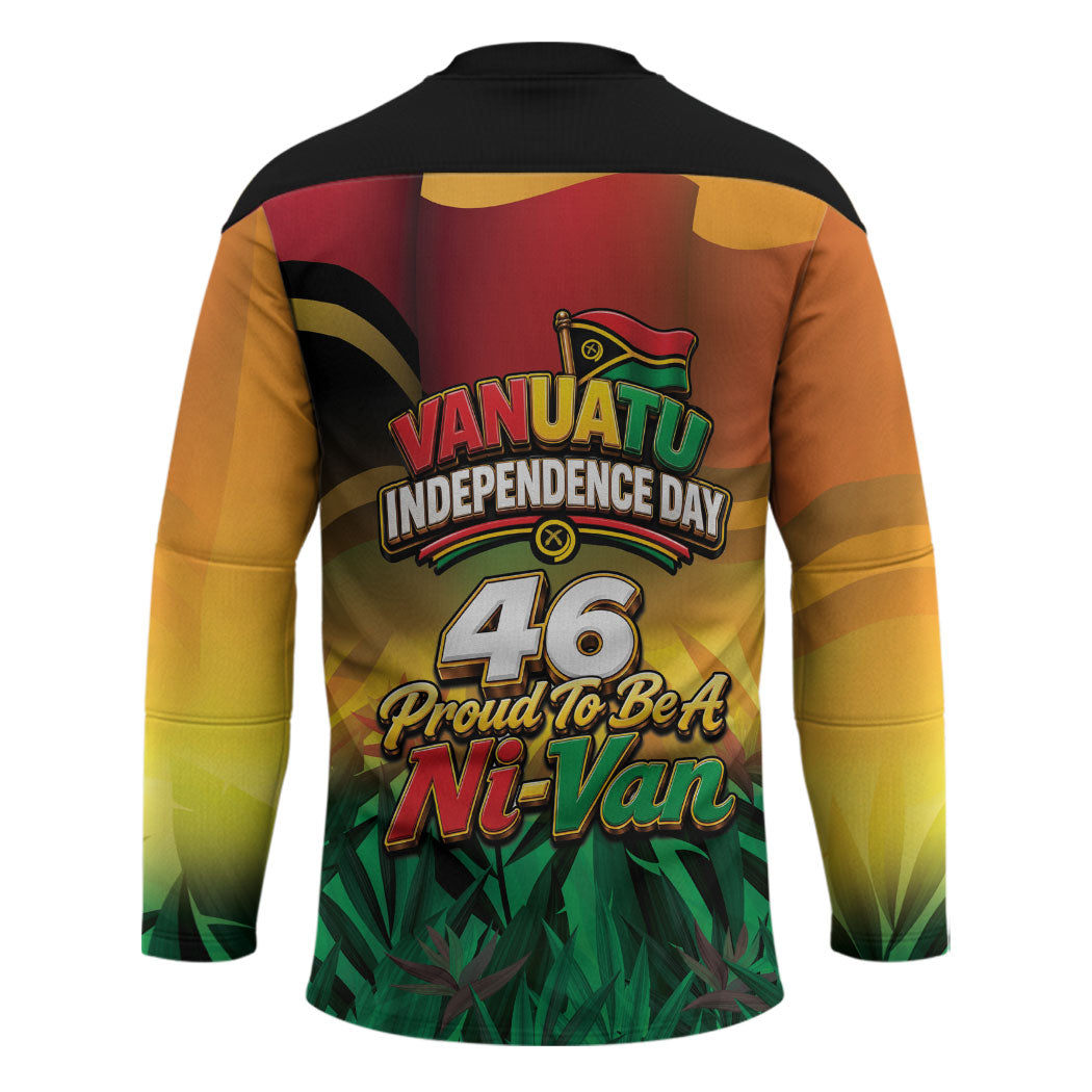 Vanuatu Independence Day Hockey Jersey Chibi Boar Proud To Be A Ni-Van