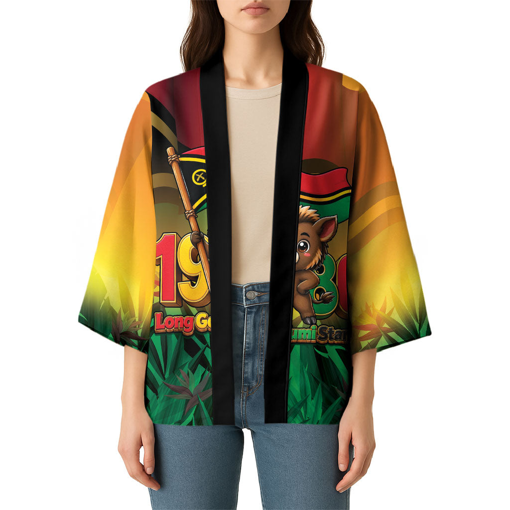 Vanuatu Independence Day Kimono Chibi Boar Proud To Be A Ni-Van