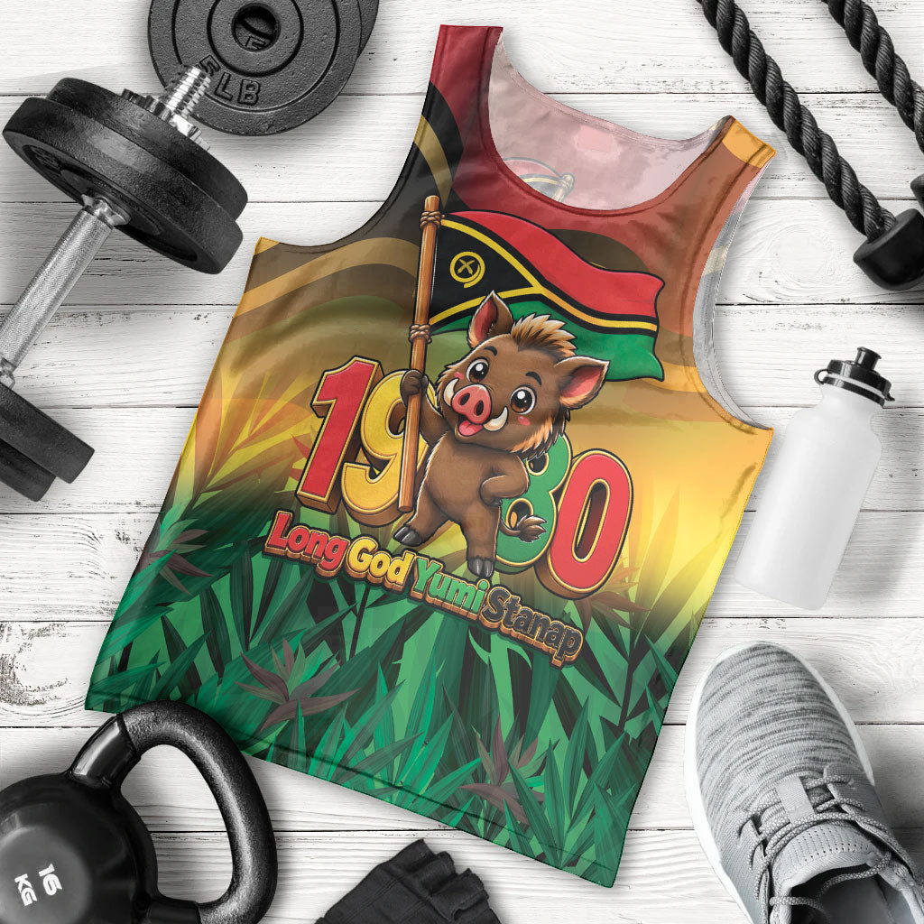 Vanuatu Independence Day Men Tank Top Chibi Boar Proud To Be A Ni-Van