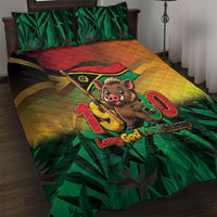 Vanuatu Independence Day Quilt Bed Set Chibi Boar Proud To Be A Ni-Van