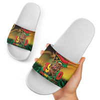 Vanuatu Independence Day Slide Sandals Chibi Boar Proud To Be A Ni-Van