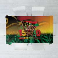 Vanuatu Independence Day Tablecloth Chibi Boar Proud To Be A Ni-Van
