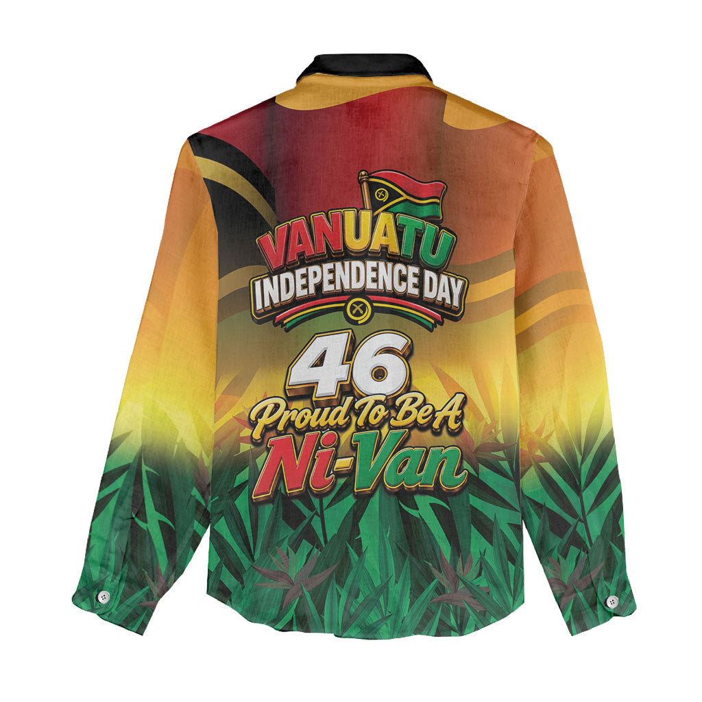Vanuatu Independence Day Women Casual Shirt Chibi Boar Proud To Be A Ni-Van