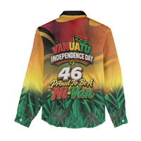 Vanuatu Independence Day Women Casual Shirt Chibi Boar Proud To Be A Ni-Van