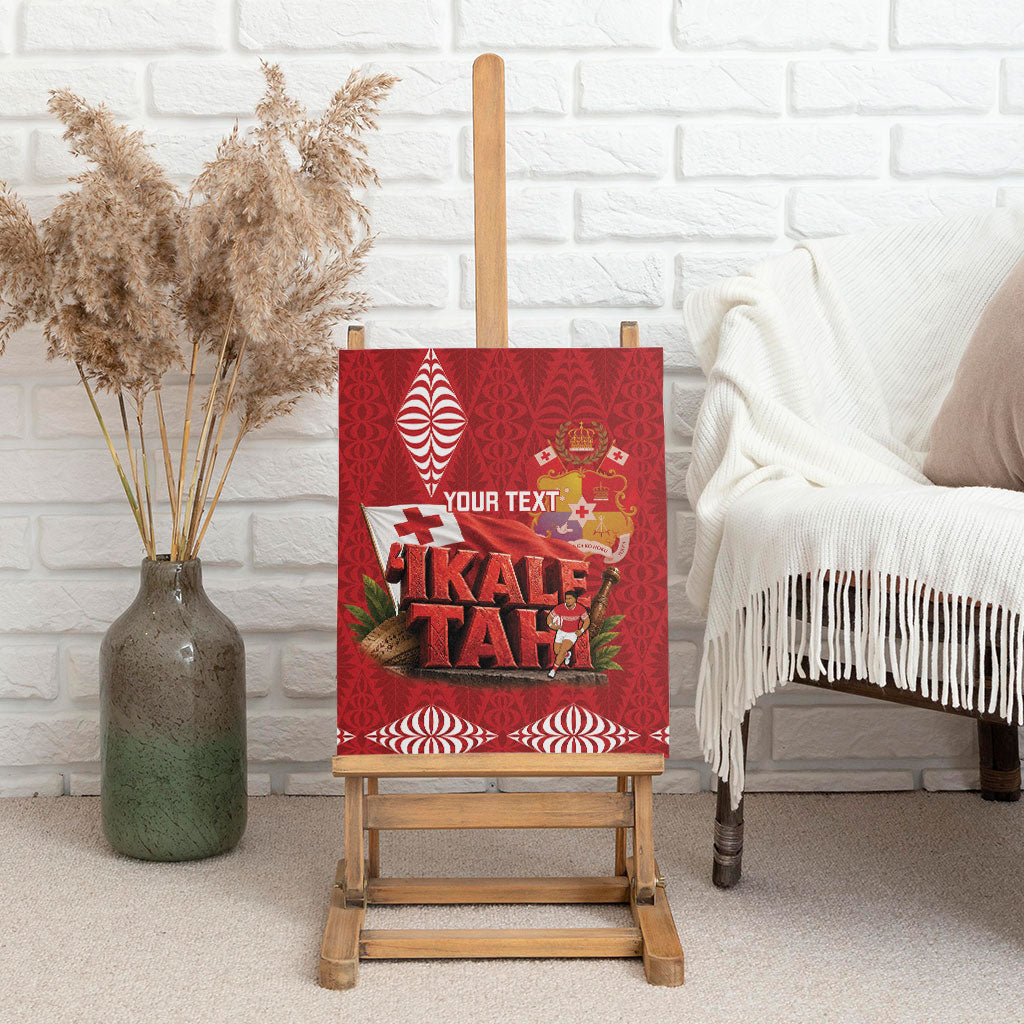 Tonga Rugby Custom Canvas Wall Art 2026 Go Ikale Tahi Ngatu Pattern