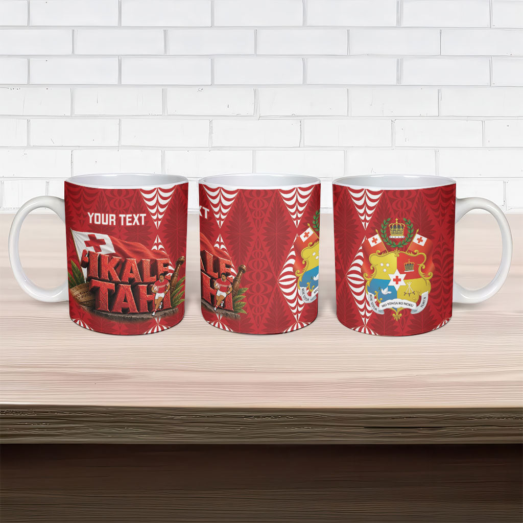 Tonga Rugby Custom Ceramic Mug 2026 Go Ikale Tahi Ngatu Pattern