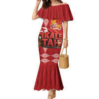 Tonga Rugby Custom Family Matching Mermaid Dress and Hawaiian Shirt 2026 Go Ikale Tahi Ngatu Pattern