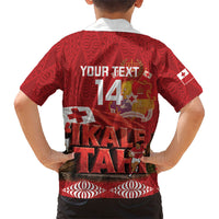 Tonga Rugby Custom Family Matching Puletasi and Hawaiian Shirt 2026 Go Ikale Tahi Ngatu Pattern