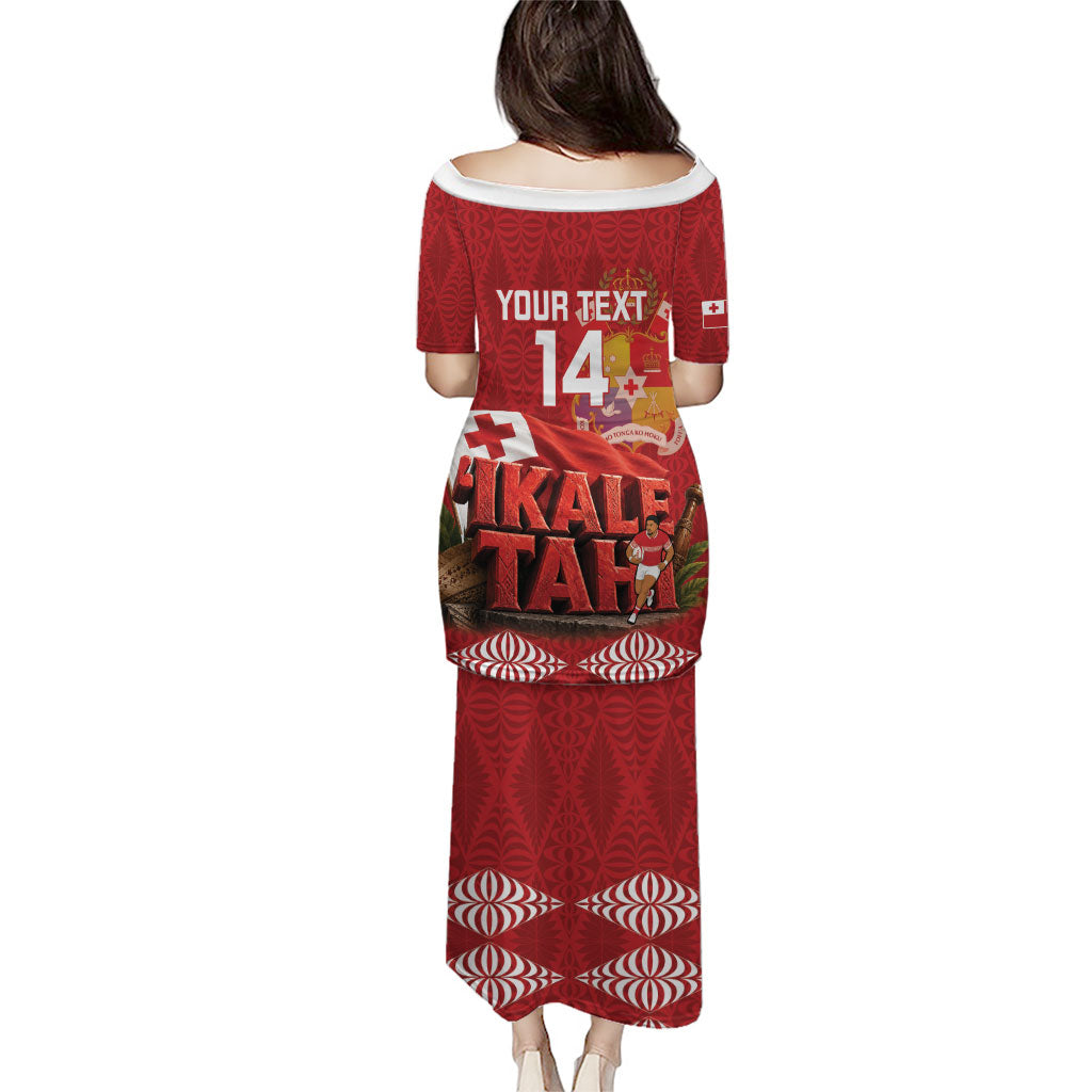 Tonga Rugby Custom Family Matching Puletasi and Hawaiian Shirt 2026 Go Ikale Tahi Ngatu Pattern