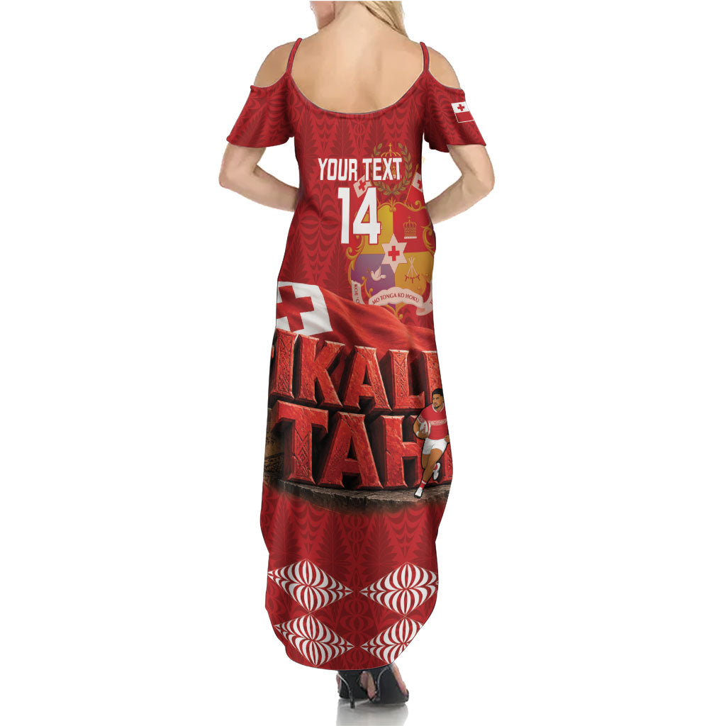 Tonga Rugby Custom Family Matching Summer Maxi Dress and Hawaiian Shirt 2026 Go Ikale Tahi Ngatu Pattern