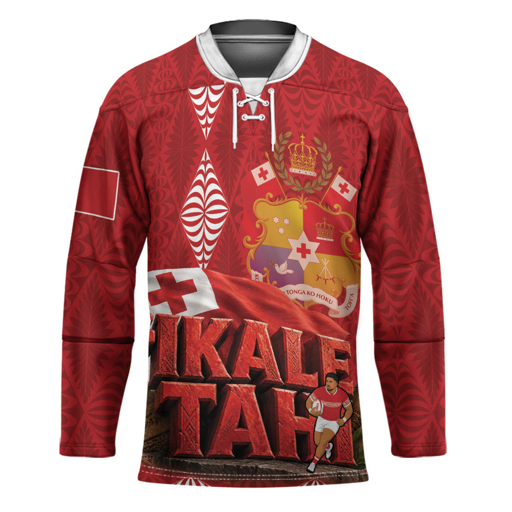 Tonga Rugby Custom Hockey Jersey 2026 Go Ikale Tahi Ngatu Pattern