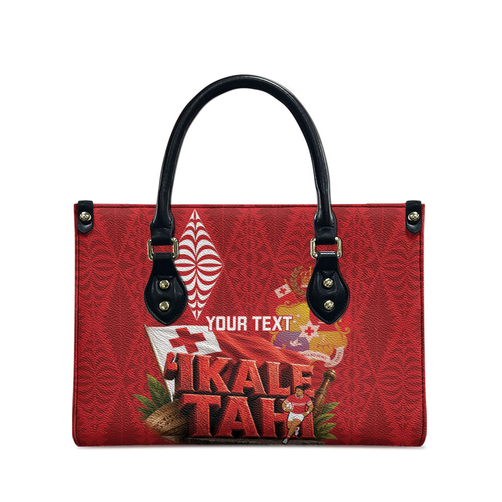 Tonga Rugby Custom Leather Bag 2026 Go Ikale Tahi Ngatu Pattern