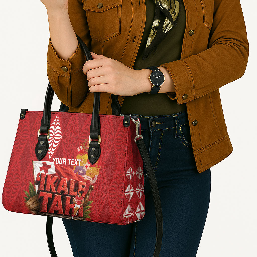 Tonga Rugby Custom Leather Bag 2026 Go Ikale Tahi Ngatu Pattern