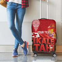 Tonga Rugby Custom Luggage Cover 2026 Go Ikale Tahi Ngatu Pattern