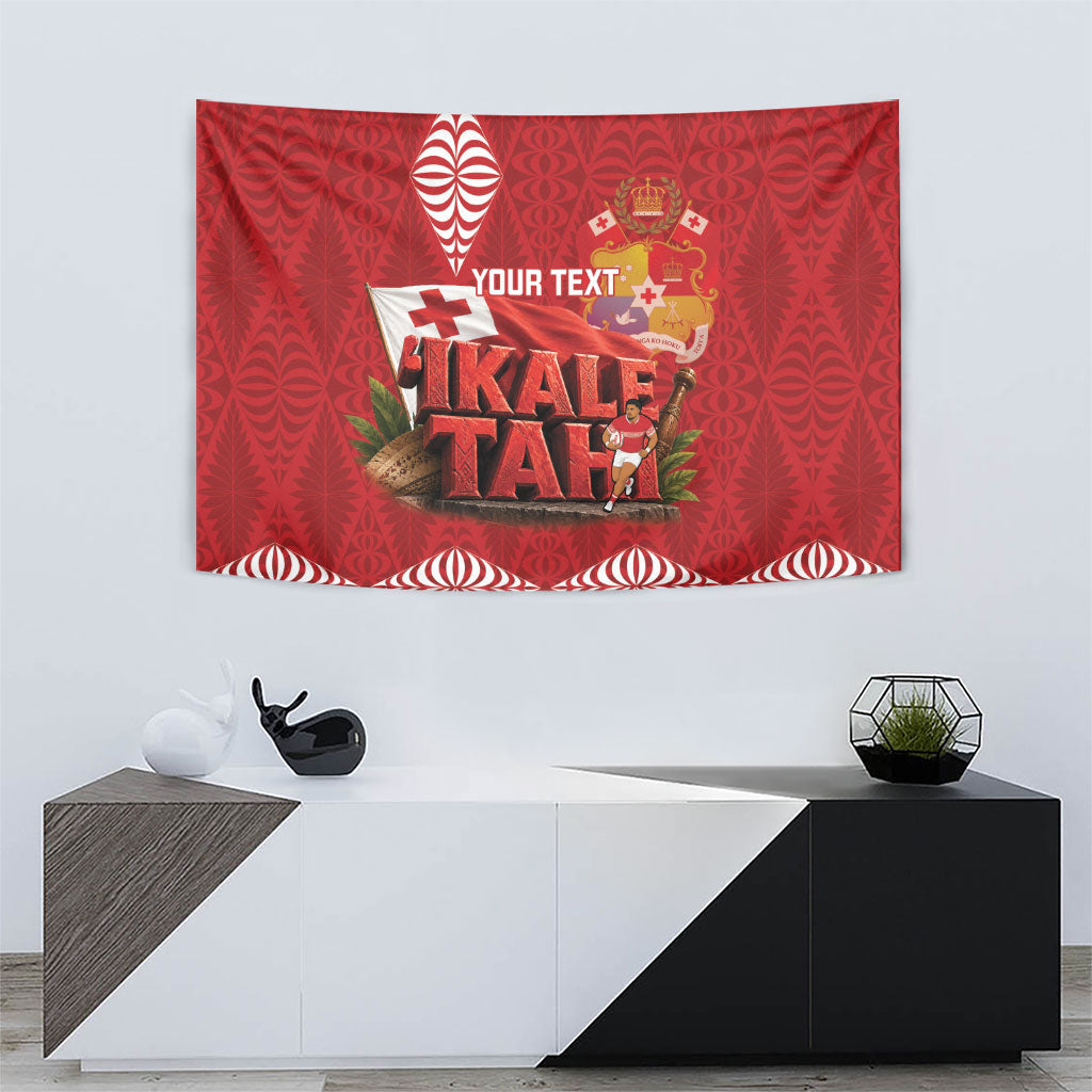 Tonga Rugby Custom Tapestry 2026 Go Ikale Tahi Ngatu Pattern