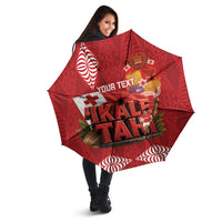 Tonga Rugby Custom Umbrella 2026 Go Ikale Tahi Ngatu Pattern