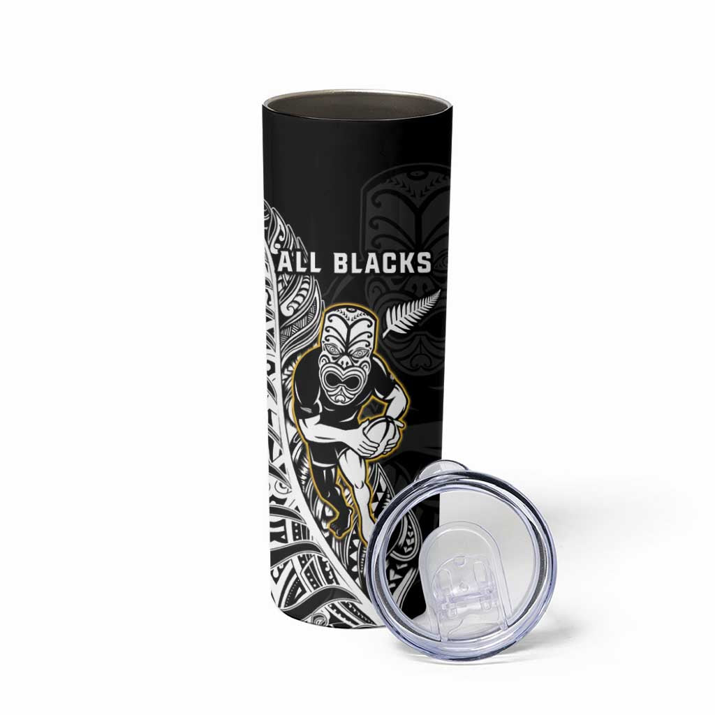 New Zealand and Ireland Rugby Skinny Tumbler All Black Maori Mix Shamrocks