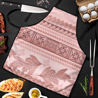 Pastel Pink Samoa Siapo Teuila Flowers Apron - Polynesian Pride