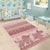 Pastel Pink Samoa Siapo Teuila Flowers Area Rug - Polynesian Pride
