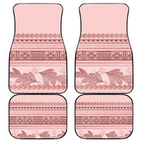 Pastel Pink Samoa Siapo Teuila Flowers Car Mats - Polynesian Pride