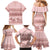 Pastel Pink Samoa Siapo Teuila Flowers Family Matching Mermaid Dress and Hawaiian Shirt - Polynesian Pride