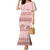 Pastel Pink Samoa Siapo Teuila Flowers Family Matching Mermaid Dress and Hawaiian Shirt - Polynesian Pride