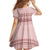 Pastel Pink Samoa Siapo Teuila Flowers Family Matching Short Sleeve Bodycon Dress and Hawaiian Shirt - Polynesian Pride