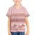 Pastel Pink Samoa Siapo Teuila Flowers Family Matching Short Sleeve Bodycon Dress and Hawaiian Shirt - Polynesian Pride