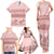 Pastel Pink Samoa Siapo Teuila Flowers Family Matching Tank Maxi Dress and Hawaiian Shirt - Polynesian Pride