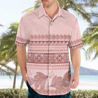 Pastel Pink Samoa Siapo Teuila Flowers Hawaiian Shirt - Polynesian Pride