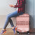 Pastel Pink Samoa Siapo Teuila Flowers Luggage Cover - Polynesian Pride