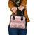 Pastel Pink Samoa Siapo Teuila Flowers Shoulder Handbag - Polynesian Pride