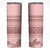 Pastel Pink Samoa Siapo Teuila Flowers Skinny Tumbler - Polynesian Pride