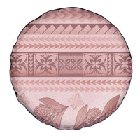 Pastel Pink Samoa Siapo Teuila Flowers Spare Tire Cover - Polynesian Pride
