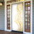 Polynesia White Sunday Door Cover Plumeria Polynesian Tribal Gold Color - Polynesian Pride