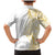Polynesia White Sunday Family Matching Mermaid Dress and Hawaiian Shirt Plumeria Polynesian Tribal Gold Color - Polynesian Pride