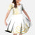 Polynesia White Sunday Family Matching Off Shoulder Maxi Dress and Hawaiian Shirt Plumeria Polynesian Tribal Gold Color - Polynesian Pride