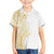 Polynesia White Sunday Family Matching Short Sleeve Bodycon Dress and Hawaiian Shirt Plumeria Polynesian Tribal Gold Color - Polynesian Pride