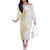 Polynesia White Sunday Off The Shoulder Long Sleeve Dress Plumeria Polynesian Tribal Gold Color - Polynesian Pride