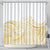 Polynesia White Sunday Shower Curtain Plumeria Polynesian Tribal Gold Color - Polynesian Pride