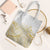 Polynesia White Sunday Tote Bag Plumeria Polynesian Tribal Gold Color - Polynesian Pride