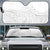 Polynesia White Sunday Auto Sun Shade Plumeria Polynesian Tribal Grey Color - Polynesian Pride