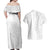 Polynesia White Sunday Couples Matching Off Shoulder Maxi Dress and Hawaiian Shirt Plumeria Polynesian Tribal Grey Color - Polynesian Pride