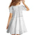 Polynesia White Sunday Family Matching Off The Shoulder Long Sleeve Dress and Hawaiian Shirt Plumeria Polynesian Tribal Grey Color - Polynesian Pride