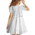 Polynesia White Sunday Family Matching Short Sleeve Bodycon Dress and Hawaiian Shirt Plumeria Polynesian Tribal Grey Color - Polynesian Pride