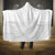 Polynesia White Sunday Hooded Blanket Plumeria Polynesian Tribal Grey Color - Polynesian Pride