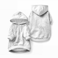 Polynesia White Sunday Pet Hoodie Plumeria Polynesian Tribal Grey Color LT14 Pullover White - Polynesian Pride