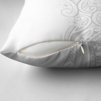 Polynesia White Sunday Pillow Cover Plumeria Polynesian Tribal Grey Color - Polynesian Pride