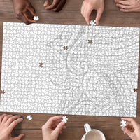 Polynesia White Sunday Puzzle Plumeria Polynesian Tribal Grey Color - Polynesian Pride